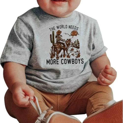 Toddler Baby Boys Short Sleeve Graphic T-Shirt Top Funny Letters Print Cotton Tee