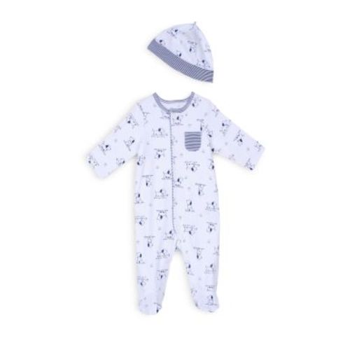 Boys' Puppy Print Footie & Hat Set - Baby