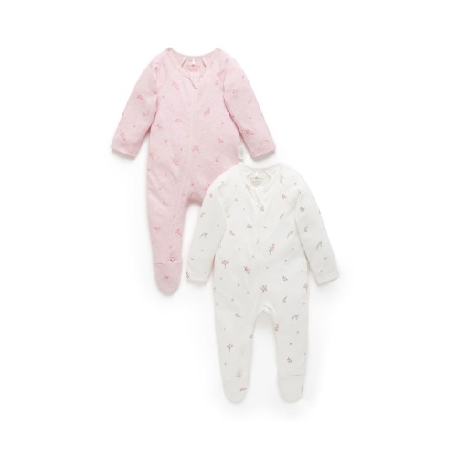 2 Pack Zip Footie, Newborn