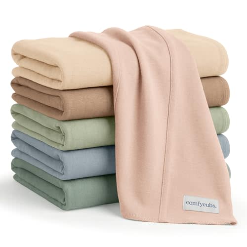 Comfy Cubs Baby Burp Cloths Set (Pack of 6) - Large, 6-Layer, Ultra Absorbent 100% Cotton for Infant Spit-Up, Drool, and Messes - Soft, Gentle, Thoughtful New Born Baby Gifts, Multi
