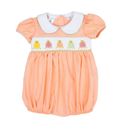 Pumpkin Smocked Rosie Bubble