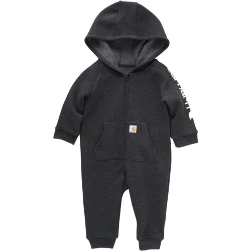 Carhartt baby-boys Long-sleeve Hooded Zip-up Footless Jumpsuit One-piece Hoodie