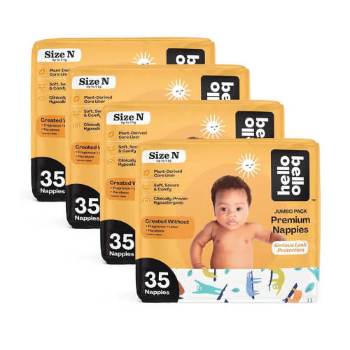 Hello Bello 140 Diapers Size N - Sleepy Sloths - (35ct x 4)