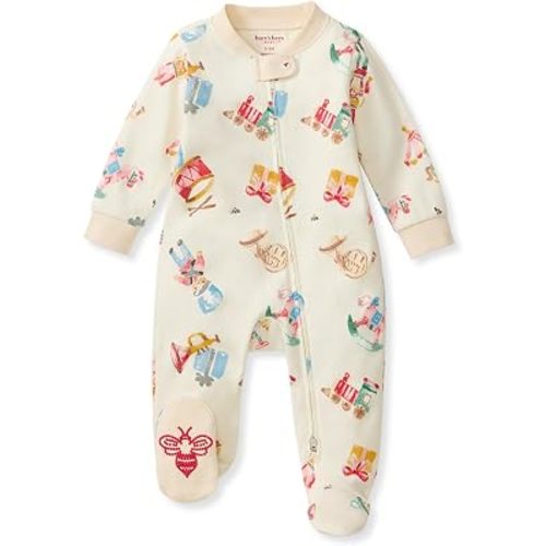 Burt's Bees Baby Boys' Organic Cotton, Sleep and Play Footed Pajamas
