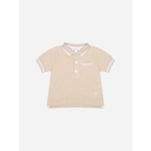 Beige jersey polo