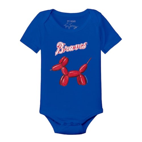 Infant Atlanta Braves Tiny Turnip Royal Balloon Dog Bodysuit