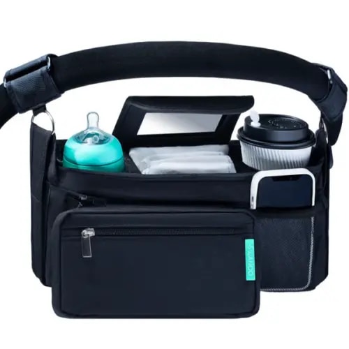 Swanoo Stroller Caddy Organizer with Cup Holders