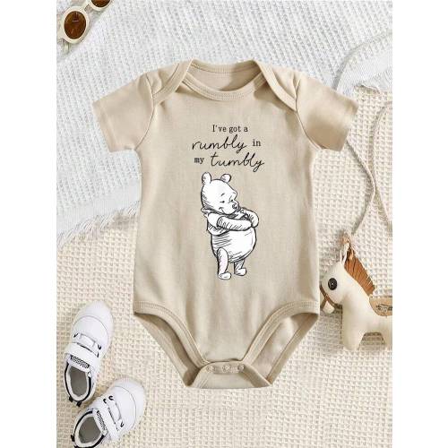 Disney Newborn Baby One-Piece Diaper Cover For Summer Light Style Baby Unlined Short-Sleeved Triangle Shirt Soft And Comfortable Pregnancy Gift | SHEIN USA