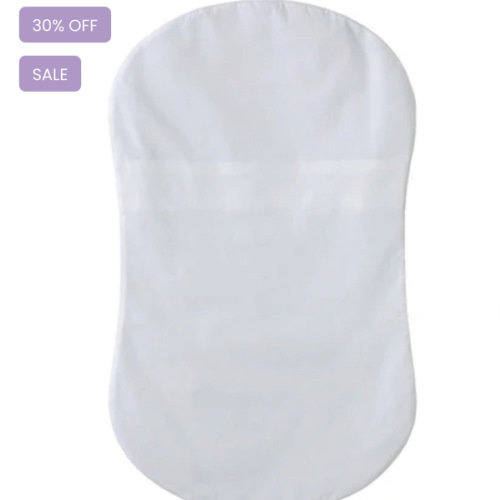 HALO - Bassinest Fitted Sheet | 100% Organic Cotton -White - white ,