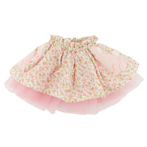 oh baby! Flora Skirt - Poppy Sprig Bunnies Applique - Blush