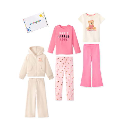 Garanimals Baby & Toddler Girl 6-Piece Kid Pack Outfit Set, Sizes 0-6T