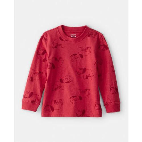 Toddler Boy Mammoth Long-Sleeve Graphic Tee - Red - Carter's | Carter's