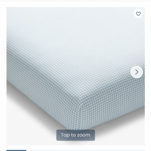 Ditsy Gingham Classic Cool Organic Cotton Percale Fitted Crib Sheet
