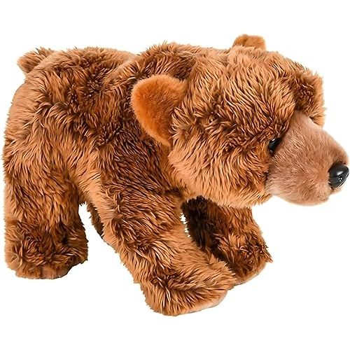 Forest & Twelfth 12" Stuffed Grizzly Bear Plush, Heirloom Collection Stuffed Animal, Premium Materials, Best Gift for Kids Age 3+, Nursery and Room Decor (12'' Grizzly Bear)