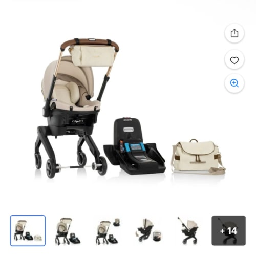 Shyft DualRide Infant Car Seat Stroller Combo with Green & Gentle Fabric (Champagne) - Walmart.com