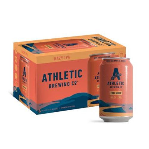 Athletic Brewing Company Free Wave Non-Alcoholic Beer Hazy IPA - 6pk/12 fl oz Cans