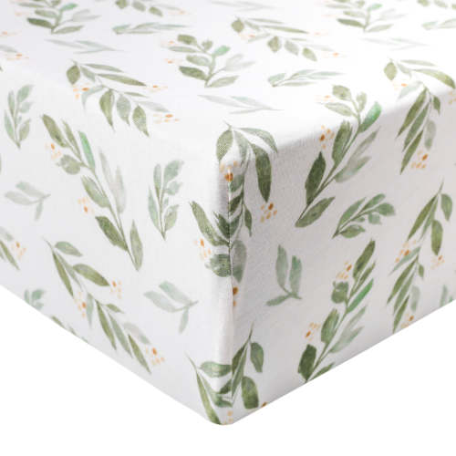 Premium Knit Fitted Crib Sheet - Fern