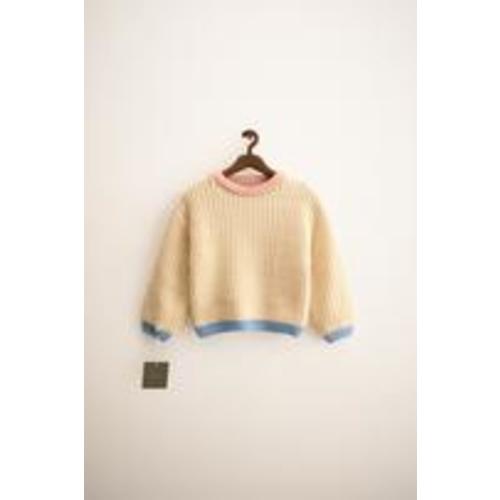ZARA TIMELESS - CHUNKY KNIT SWEATER WITH CONTRAST TRIM - Light yellow | ZARA United States