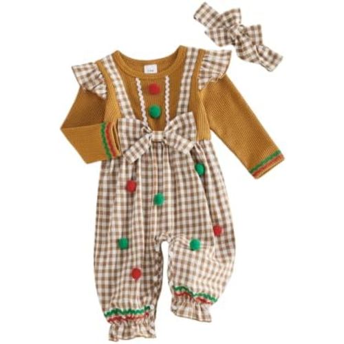 YINGISFITM Newborn Baby Girl Clothes Long Sleeve Fack Two Piece Romper