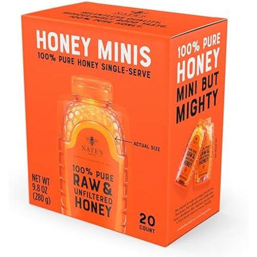 Nate's Honey Minis - 0.49oz Packets, 20ct box