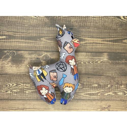 Supernatural Llama/Winchesters/baby shower/Sam Winchester/birthday/llama plush/handmade/made in usa/Dean Winchester/Castiel/Sam and Dean