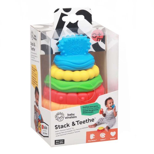 Baby Einstein Stack & Teethe Multi-Textured Teether Toy