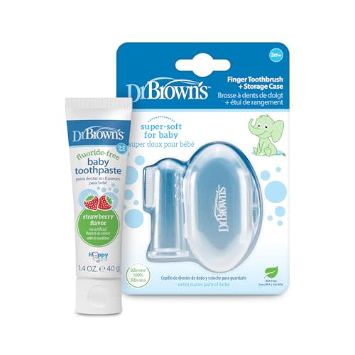Dr. Brown's Finger Toothbrush Baby Toothpaste, Strawberry Flavor, 40g