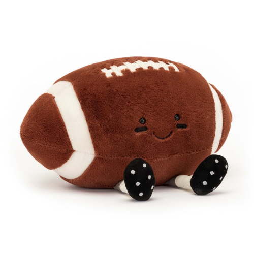 Jellycat Amuseables Sports Series Football Stuffed Toy, 11 inches | Football Plush for Sports Fans | Classic Children's Gift