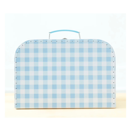 Blue Gingham Baby Keepsake Box