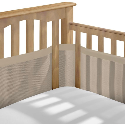 BreathableBaby Breathable Mesh Liner for Full-Size Cribs, Sand Beach