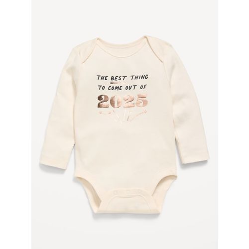 Long-Sleeve Unisex Graphic Bodysuit for Baby