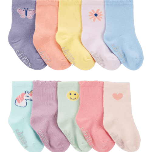 Multi Baby 10-Pack Crew Socks | Carter’s Oshkosh Canada