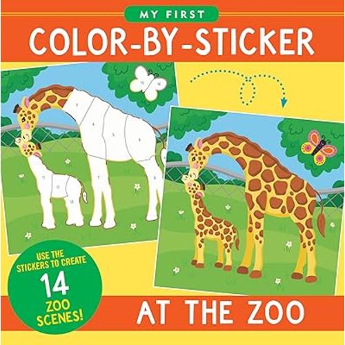 My First Color-by-Sticker Book - At the Zoo