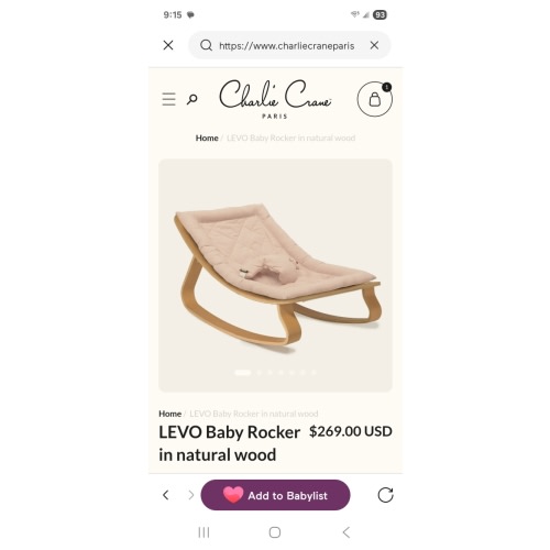 LEVO Baby Rocker in natural wood – Charlie Crane Paris