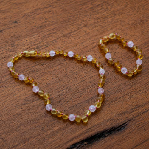 Teething Necklace/Bracelet/Anklet: Honey Love