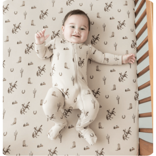 Crib Sheet in Classic Cowboy