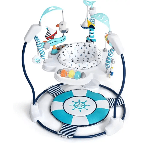 Baby Activity Center Jumper Interactive Activity Jumper Play Center with Infant Toys, 360° Rotating Seat