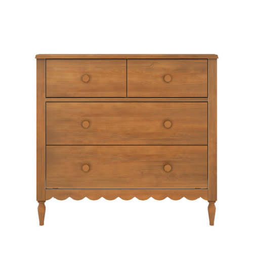 Birch Lane™ Charlotte 4 Drawer Dresser, Pecan | Birch Lane