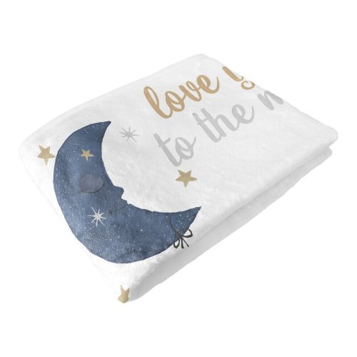 Sweet Jojo Designs Bear and Moon Polyester Baby Blanket | Wayfair