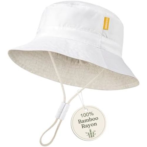 Baby Sun Hat for Toddler Kids Bamboo Rayon Bucket Hat Summer Beach Sun Protection Baby Hats for Boys Girls