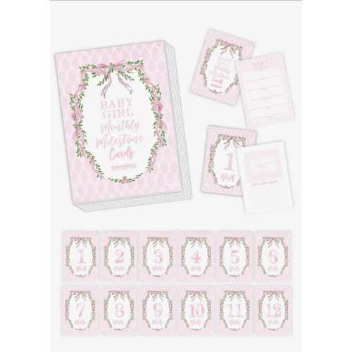 Trellis Milestone Cards- Pink