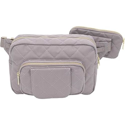 Lion & Light® Small Diaper Bag - Mini Diaper Bag with Portable Changing Pad, Crossbody Bags for Baby & Toddler, GreyTravel-Friendly Baby Tote with Adjustable Strap & Zippered Pockets