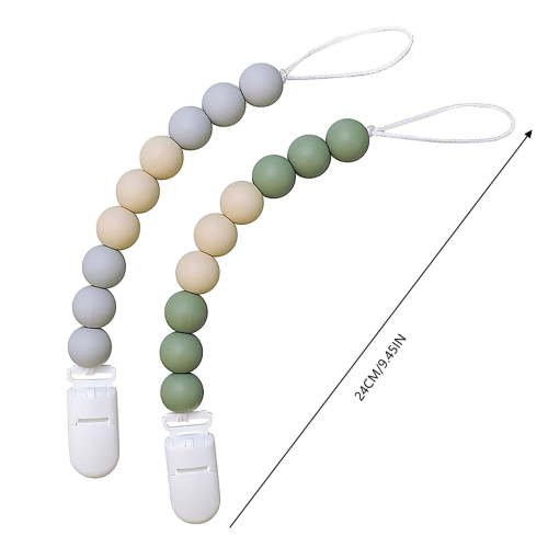 AU WLOELOEW Silicone Pacifier Clips, One Piece Design Teething Pacifier Holder Clip, Neutral Baby Paci Clips Boys & Girls, Binky Clips Pacifier Straps Chain for Toys Teethers