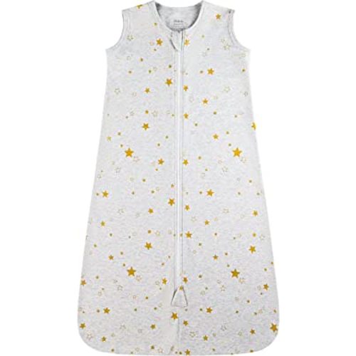 Owlivia Baby Organic Cotton 0.5 TOG Wearable Blanket-Light Sleeping Bag with 2-Way Zipper, Boys Girls Swaddle Transition Sleep Sack(0.5 TOG Golden Star, 18-24 Months)