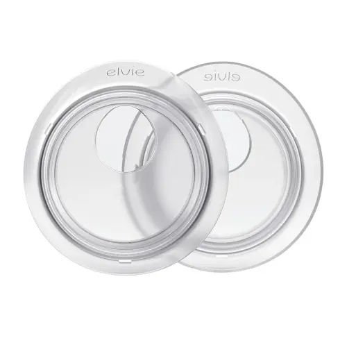 Elvie Catch Milk Collection Shells | Set of Two Discreet Leak-Protection Silicone Cups, Reuse Your Milk| Reusable Breast Shells Collect Up to 1oz | No More Wasted Milk or wasteful Breast Pads