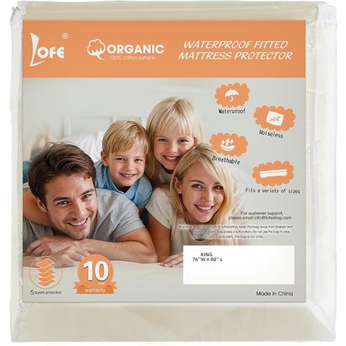 Organic Crib Mattress Protector - Top&Side 100% Waterproof Protector