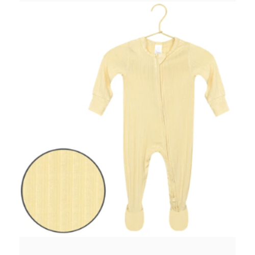 Birdie Ribbed Zipper Footies