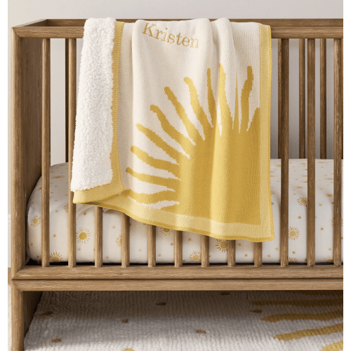 Embroidered Sun "our SON" Baby Blanket