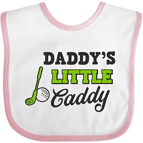 inktastic Daddy's Little Caddy with Golf Club and Ball Baby Bib