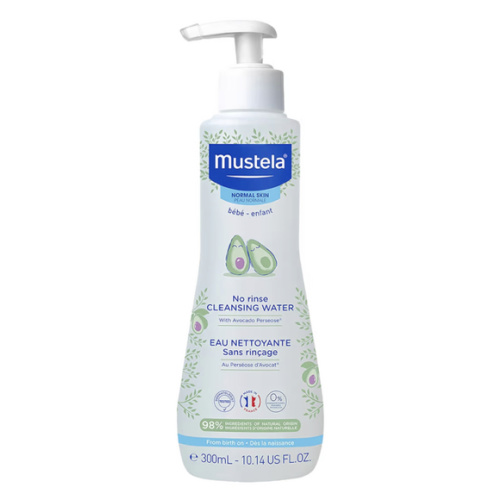 Mustela Baby Cleansing Water - No-Rinse Micellar Water - with Natural Avocado & Aloe Vera - for Baby's Face, Body & Diaper - 1 or 2-Pack - Various Sizes